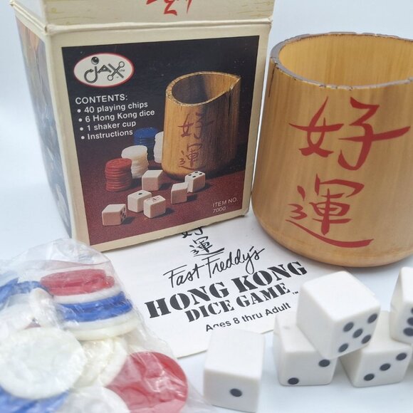 Fast Freddys Hong Kong Dice Game Shaker Cup Jax 7000 Vintage Unique Gift Family - Picture 1 of 5